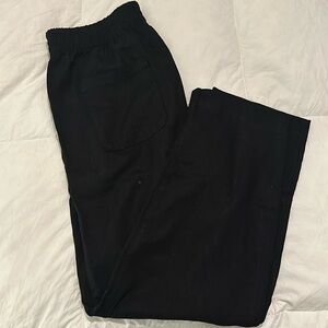 Women’s Old Navy Black Straight Linen Pants